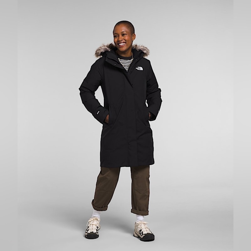 The North Face Women's Black Parka with Fur Trim